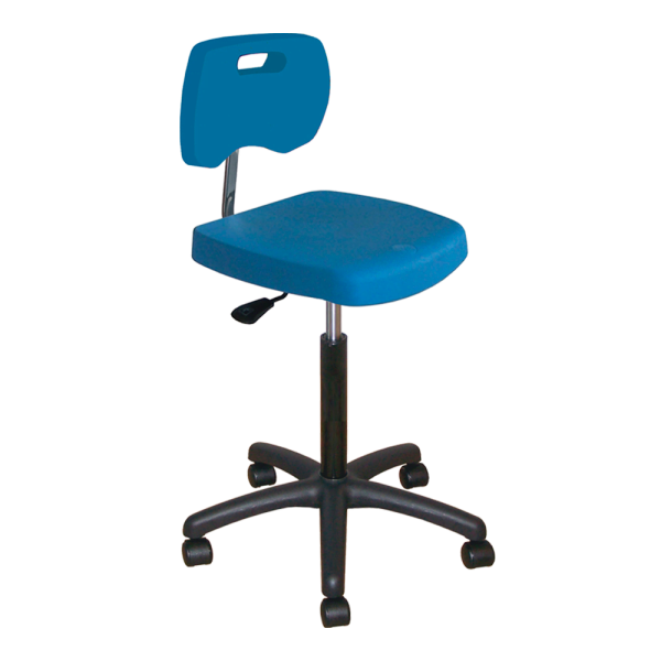Chaise d'atelier industriel en polyurethane de chez Navailles