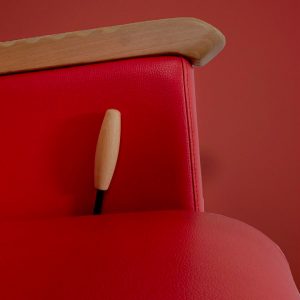 fauteuil medical gaia bois lounge confortable et design Navailles manette latérale de réglage finition bois
