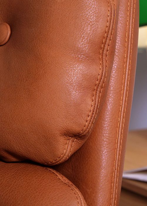 coussin en cuir chaise de bureau vintage heritage 80 Navailles
