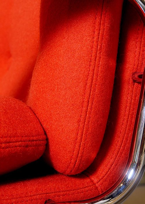 coussin à mémoire de formes confort chaise de bureau vintage laine europost orange navailles