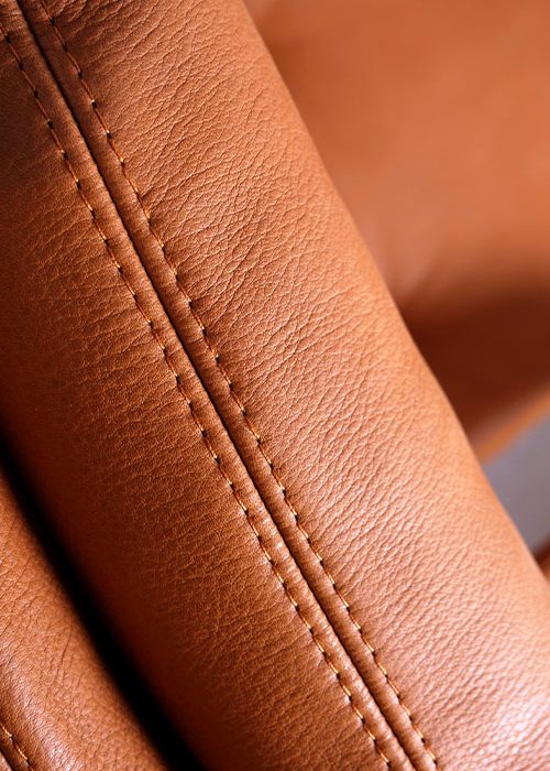 vue du dessus cuir carriat grainé fauteuil de bureau heritage 80 Navailles